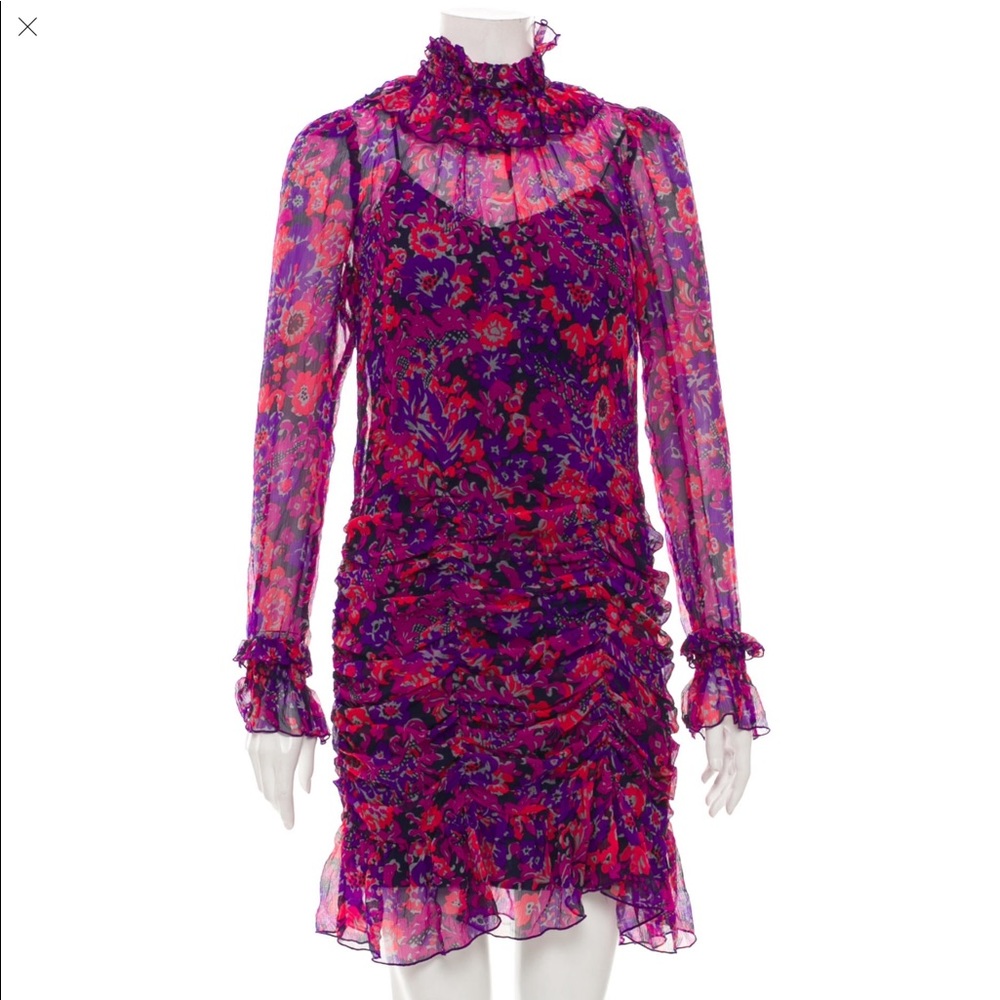 Anna Sui Silk Mini Dress size XS, 2